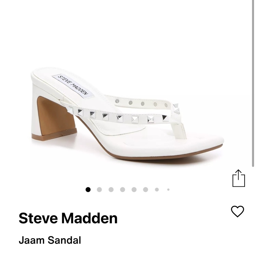 Steve Madden White Studded Sandals